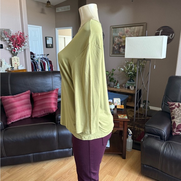 Valerie Seperstes light green 3/4 sleeves Vneck blouse-size XL - Picture 7 of 9